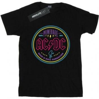 AC/DC Women's Black Neon Circle T-Shirt