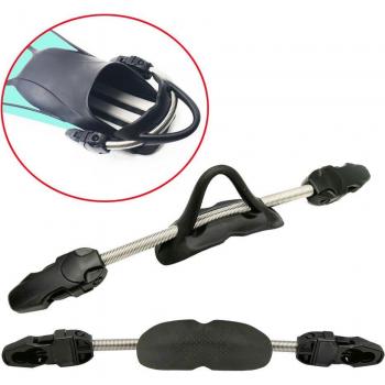 Adjustable Open Heel Snorkeling Fins with Spring Heel Strap