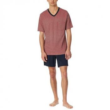 Schiesser Pijama Corto “Comfort Nightwear” Rojo Intenso