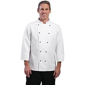 Blanco Whites Chef Jacket Chicago 710M de manga larga