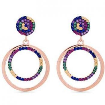 Pendientes Mitwerd de plata con baño de oro rosa