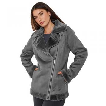 Long Tall Sally Grau Pilotenjacke