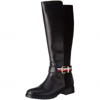Tommy Hilfiger Damen Corporate Belt Long Boot, Schwarz, 36 EU