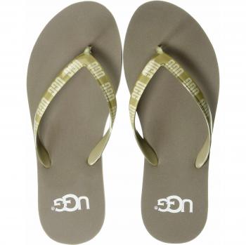 UGG Simi Graphic Oyster Casual Flip Flops