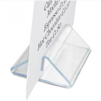 GlideGlass Menu Shelves – 10 Clear Perspex Tent Displays