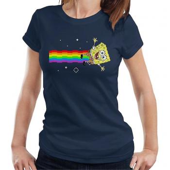 Bob Esponja Nyan Cat Camiseta para Ella