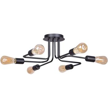 Plafonnier noir Domiluce Atol 6 lampes