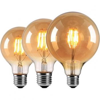 8pcs Nostalgic LED Bulbs E27 Base 4W 6W 8W 2200K Warm White