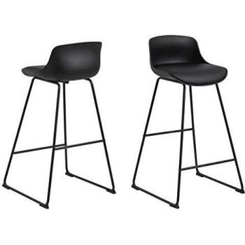 Bar seat noir stylé EMOB 2 unités