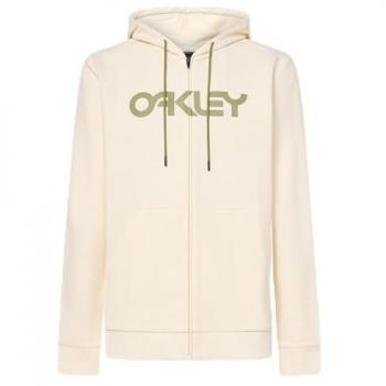 Oakley Teddy Hoodie in Weiß mit Grünem Oakley-Logo (M) – Sportlich & Stylisch