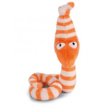 Nici 41895 Kuschelwürmchen Erwin – Forest Friends, weiß & orange