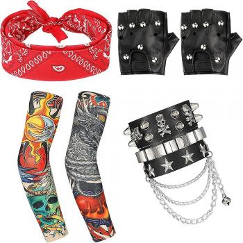 Accesorios de Fiesta Rockero 80s (5 Piezas)