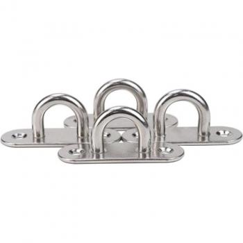 6Stck 5mm Edelstahl Längliche Augenplatte Metall Haken