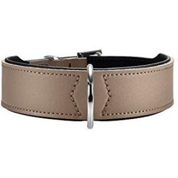HUNTER BASIC Leder Halsband, Länge: 37 cm, Breite 2,6 cm | Verstellmöglichkeiten 30