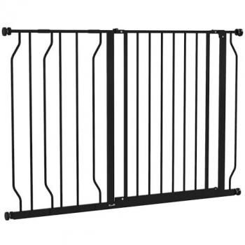 Garten‑ und Balkon‑Hundegitter PawHut – Schutzgitter Schwarz