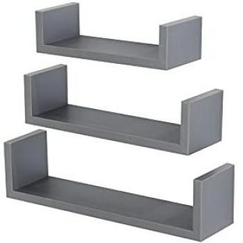 Hudson 3-Pack Floating U Shape Shelves