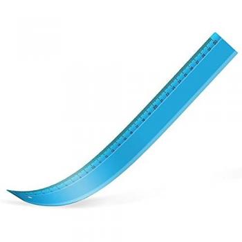 Règle 30 cm Waytex en bleu, vert, rose ou jaune