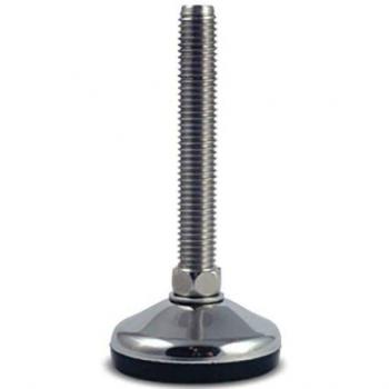 RS Pro: Piede Regolabile M12 400kg, Acciaio Inox 129mm con Feltrini Protettivi