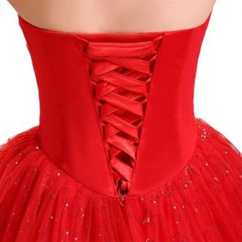 Luxuriöses 118-Zoll Braut-Outfit – Reißverschluss-Ersatz, verstellbares Korsett, Spitzenoberfläche, Satin-Band & passende Krawatten für Bank