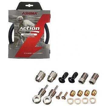 Ashima 5x2.3 mm Universal Brake Cable Kit – 3 m, Black & Silver (Unisex)