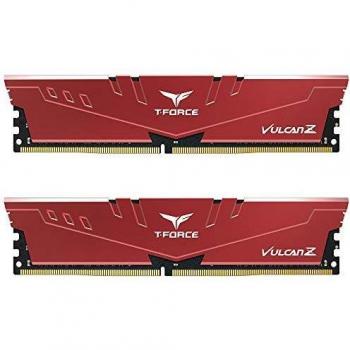 TeamGroup T-Force Vulcan Z 16GB DDR4-3000 2x8GB PC4-24000U DIMM 288-Pin CL16-18-18 color rojo