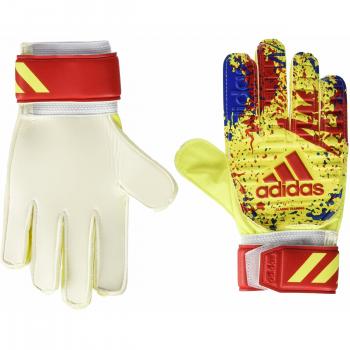 Adidas Erwachsene TRN Fußballhandschuhe in Solar Gelb/Active Rot/Fußball Blau (10)