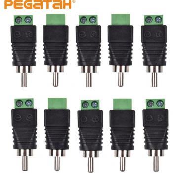 Conector BNC‑RCA de audio para cámara AHD