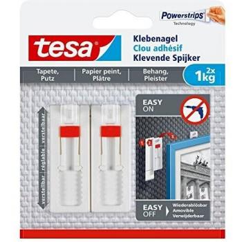 Tesa 77774-00000-00 Adhesive Hook, 1 kg, Set of 2