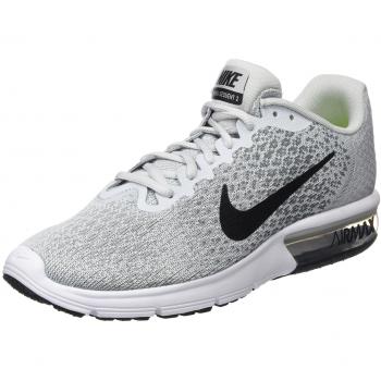 NIKE Air Max Sequent 2, Scarpe Running Uomo, Grigio (Pure Platinum/Black/Cool Wolf Grey 002), 46 EU