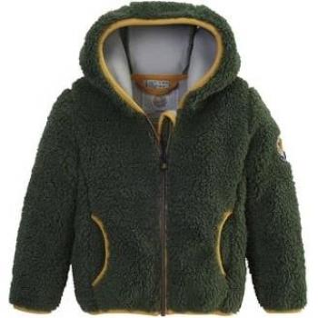 Chaqueta de lana con capucha para niños pequeños Verde Bosque