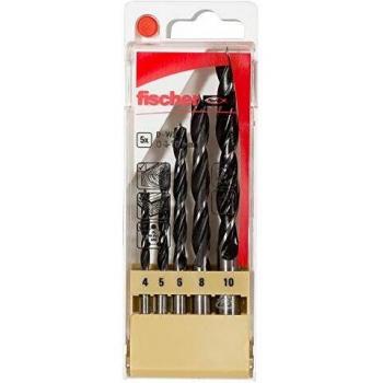 Set 5 Punte Trapano d-ws pl Professionali in Acciaio per Legno, Diametro 4-5-6-8-10 mm