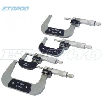 0-1 Micrometer Thickness Gauge with Metric and Inch Readings