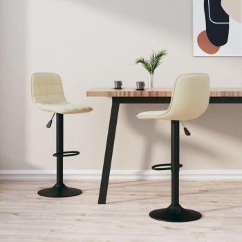 Crema Velvet Bar Chairs Set