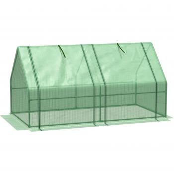 Outsunny Mini Greenhouse for Plants & Vegetables, Steel Frame & PE Cover, 180 x 90 x 90 cm