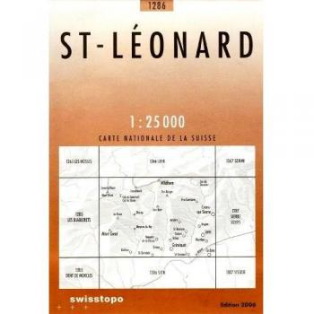 Collectif Swisstopo 1 : 25 000 St-Léonard (Landeskarte Der Schweiz)