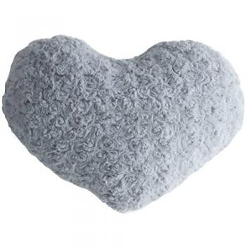 Atmosphera Dekokissen Herz Boucle Grau 28x36 cm