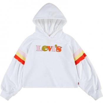 Sudadera Levi's blanca con capucha para niña