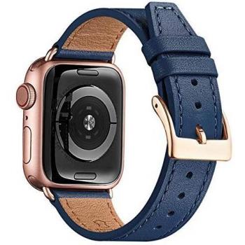 FENGLIN Genuine Leather Strap for Apple Watch 38mm 40mm