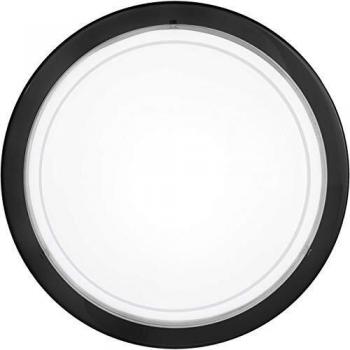 Plafoniera Planet 1 Nera con Vetro Bianco Serigrafato – EGLO 83159