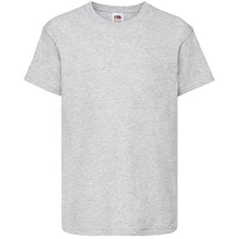 Fruit of the Loom 61019 Original Short Sleeve T‑Shirt – Girls’ Grey (Size 3‑4)