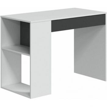 Escritorio Reversible Club Home Heavenly con Cajón y 2 Espacios Abiertos 101x73x50 cm Blanco-Gris Antracita