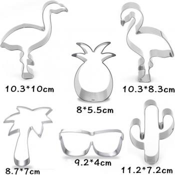 6PCS Summer Tropical Beach Cookie Mold Set