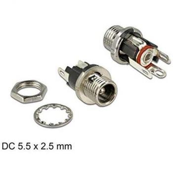 DeLOCK Steckverbinder DC 5,5 x 2,5 x 9,5 mm Buchse Zum Einbau