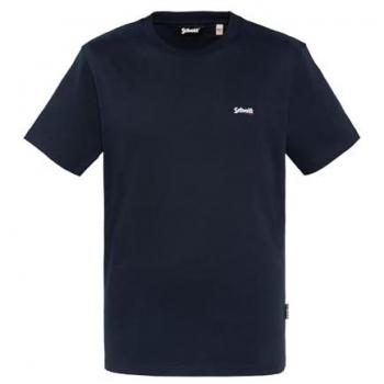T-shirt col rond marine avec logo Schott
