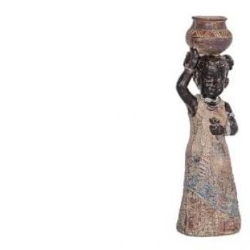 Miniatura Africana Marrón con Cantaro Romimex