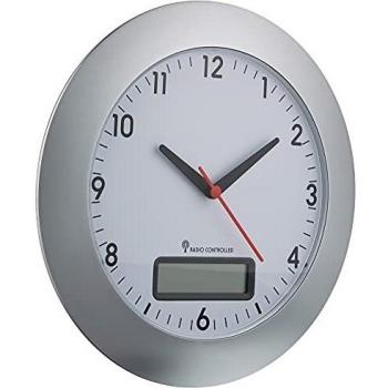 TFA Dostmann Wanduhr Silber 98.1092