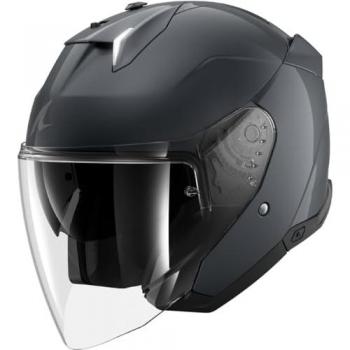 Shark Skwal I3 Jet Blank Gun Metal Casco – Negra
