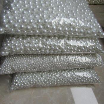 DIY Hairdressing Essential Pearls 4mm-20mm No Holes White 500g