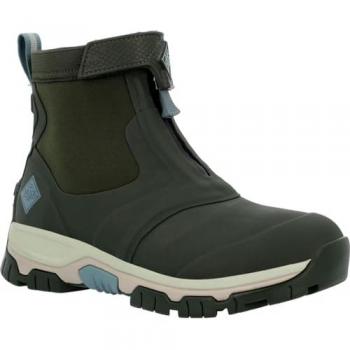 Women's Apex Mid‑Zip Rubber Moss Wellington Boots – Black (5)