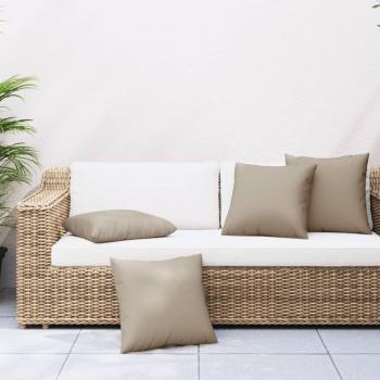 Taupe Sofa Cushions 4 pcs 60x60 cm Fabric vidaXL